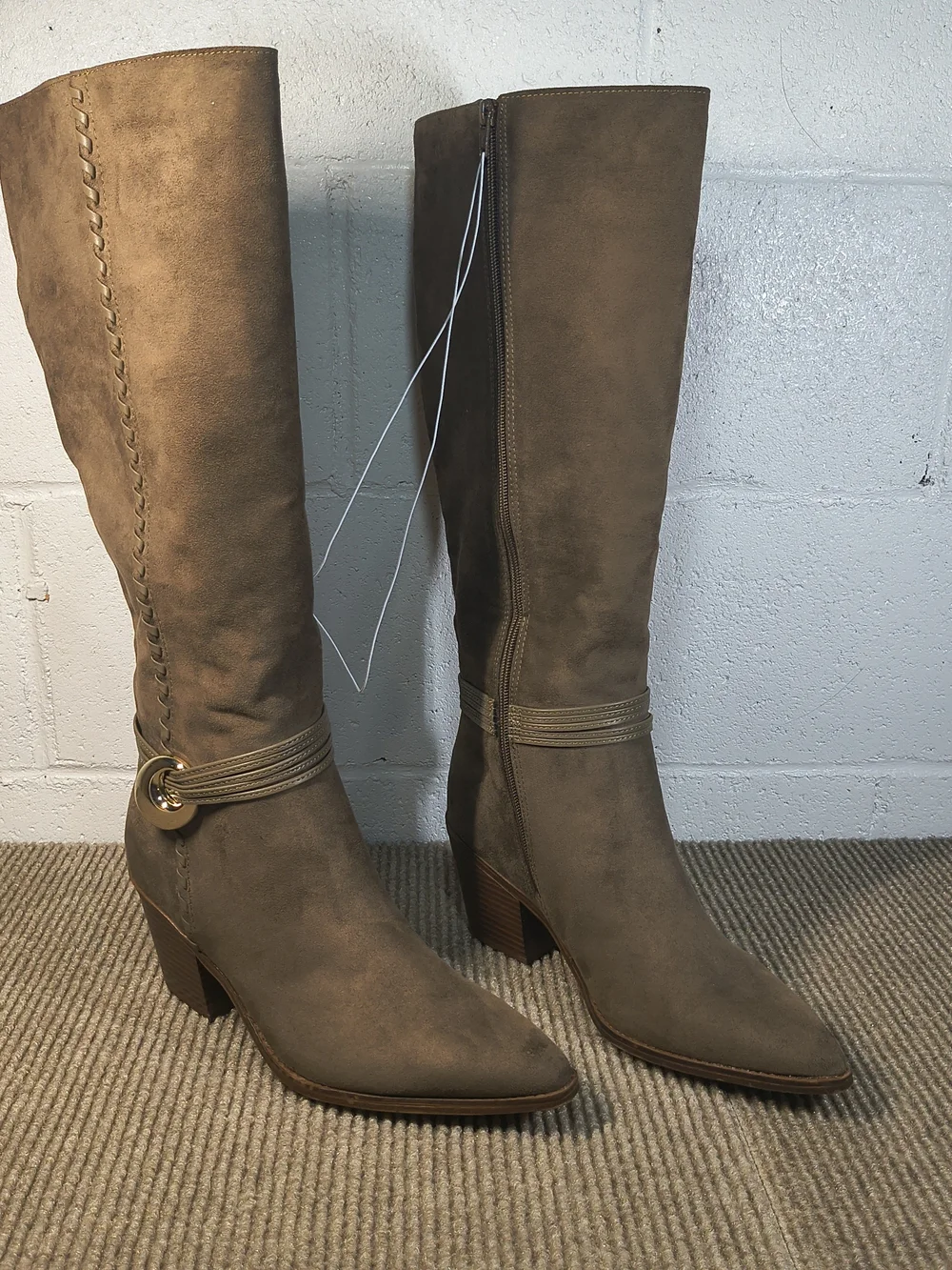 Target Universal Thread Women's High Knee Boots Brown Suede Size 11 New
